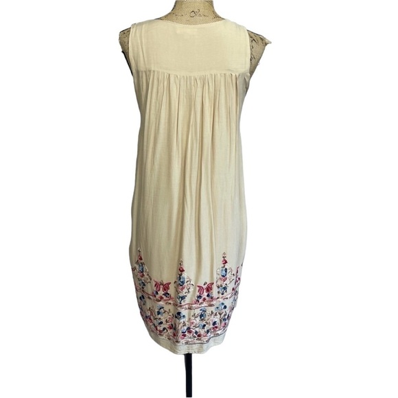 ODDY Boho Embroidered Tie Front Babydoll Dress - Picture 6 of 10
